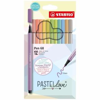 Stabilo Pen 68 pastelová sada - 12 ks