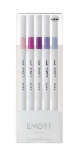 UNI EMOTT fine liner sada FLORAL, 5 ks, 0,4 mm, mix barev