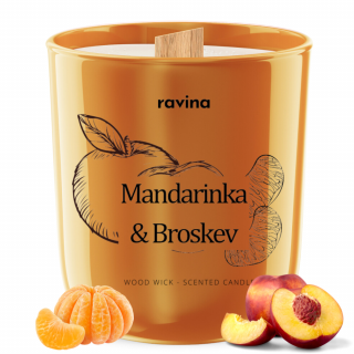 Ravina sojová svíčka - Mandarinka a Broskev, 175g