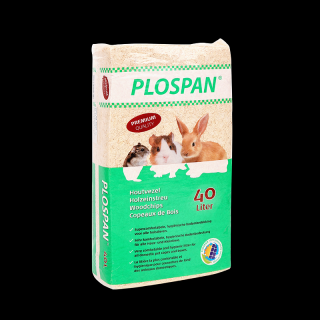 Plospan Classic NATURAL, hoblinová jemná podestýlka, 40 litrů / 2,5 kg