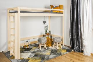 MAXIDO Dětská postel Vali - horní spaní 200x90 přírodní - průchod 160cm (Český výrobek)
