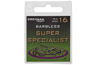 Drennan háčky bez protihrotu Super Specialist Barbless vel. 12