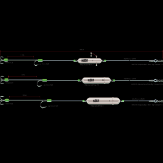 KONCOVÁ MONTÁŽ NA SUMCE ADJUSTA BASIC RIVER RIG LIVEBAIT 160CM 1.00MM 2/0+8/0 40G