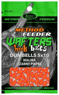 Lorpio - Hook Baits Wafters Dumblles 5x10mm Malina Černý pepř 15g