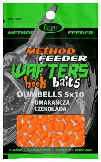 Lorpio - Hook Baits Wafters Dumblles 5x10mm Pomeranč Čokoláda 15g