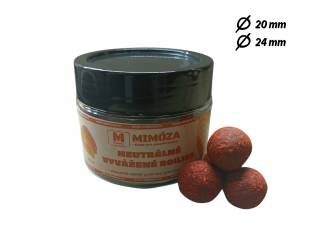 Mimóza Neutrálně vyvážené boilies Pikantní losos Průměr: 20 mm balení 250 ml