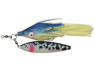 Nástraha Kinetic Halibut Jigger 400g Blue/Dark Spots