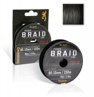 Šňůra Browning Black Magic® feeder braid 150m, 0,10mm, 3,60kg,8,00lbs černá