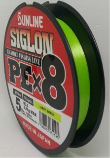 SUNLINE šňůra SIGLON PEx8 150m/5 Lbs/0,094 mm-LGR