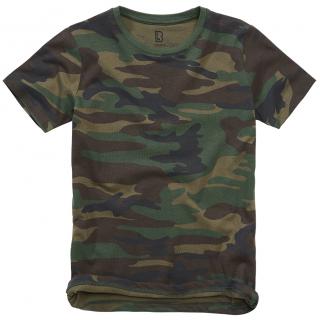 Tričko dětské Brandit Kids T-Shirt - woodland, maskáčové vel. 122/128