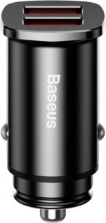 Baseus CCALL-DS01 Square Nabíječka do Auta 2xUSB QC3.0 30W Black