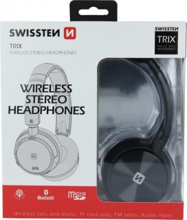 Bluetooth stereo sluchátka swissten trix černá