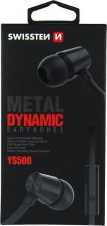 Sluchátka swissten earbuds dynamic ys500 černá