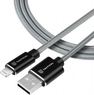 Tactical Fast Rope Aramid Cable USB-A/Lightning MFi 1m Grey