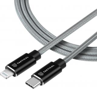 Tactical Fast Rope Aramid Cable USB-C/Lightning MFI 0.3m Grey