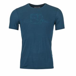 120 Cool Tec Mtn Logo T-shirt Mens | Petrol Blue, Ortovox Velikost: M