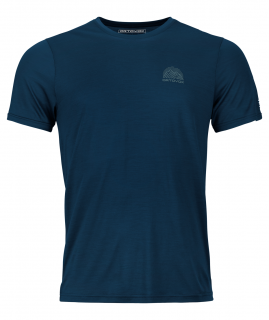 120 Cool Tec Mtn Stripe T-shirt Mens | Deep Ocean, Ortovox Velikost: L