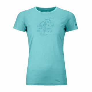 120 Tec Lafatscher Topo T-shirt Womens | Ice Waterfall, Ortovox Velikost: L