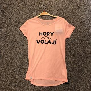 Lysohoři triko - světle  růžové - Hory volají Velikost: XXL