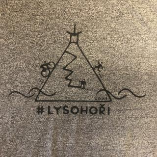 Lysohoři triko světle šedé - trojúhelník pánské Velikost: 3XL