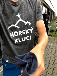 Lysohoři triko tmavě šedé - Horský kluci, pánské Velikost: 3XL