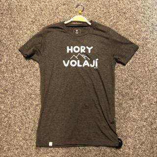 Lysohoři triko tmavě šedé - Hory volají, pánské Velikost: 3XL