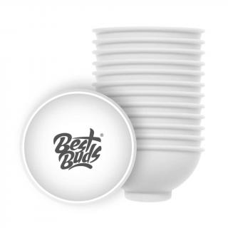 Best Buds Silicone Mixing Bowl 7cm Bílá s černým logem