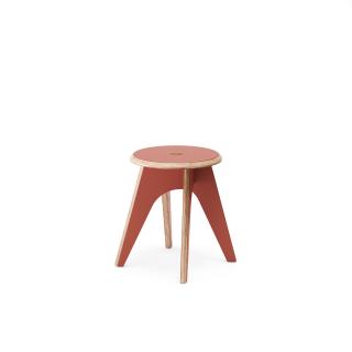 Dětské Štokrle Stool — cihlová HPL