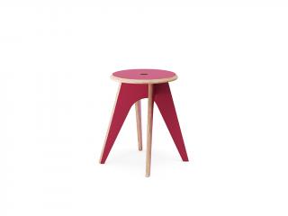 Štokrle Stool — cyklámenová HPL