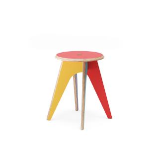 Štokrle Stool Harlequin — červený top