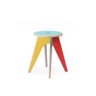 Štokrle Stool Harlequin — tyrkysový top