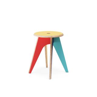 Štokrle Stool Harlequin — žlutý top