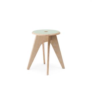 Štokrle Stool —  překližka pistáciové Forbo