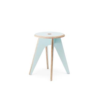 Štokrle Stool —  světle modrá HPL