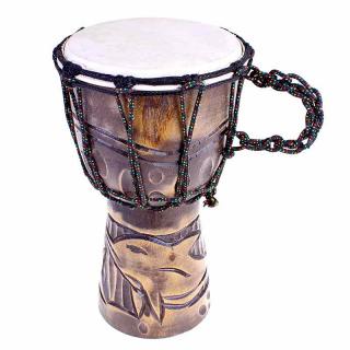 Bongo buben djembe 30cm Delfín (Djembe buben, materiál teakové dřevo + kůže)