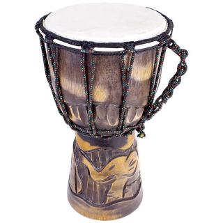 Bongo buben djembe 40cm Slon (Djembe bubny bongo výška 40cm, materiál teakové dřevo + kůže)