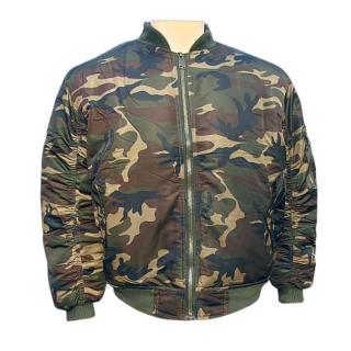 Bunda maskáčová BOMBER LSW woodland (pánská maskáčová bombera)