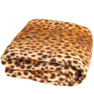 Deka 150x200 Leopard bledá (Lehká přikrývka měkká na dotek)