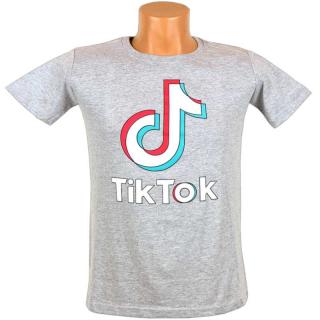 Dětské tričko TikTok šedé (Tik tok tričko pro děti)