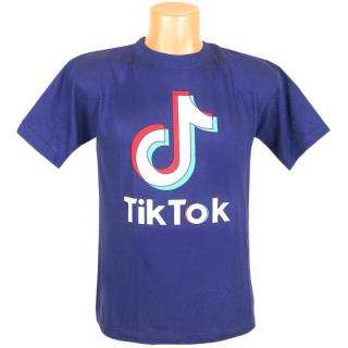 Dětské tričko TikTok tmavomodré (Oblečení tik tok Tričko pro děti)