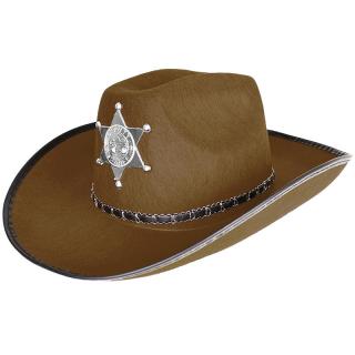 Dětský klobouk Sheriff (Klobouk s odznakem pro děti)