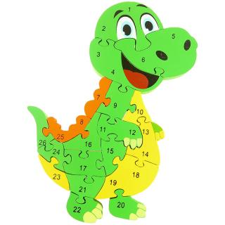 Dřevěné puzzle Dino (Dřevěná skládačka pro děti od tří let)