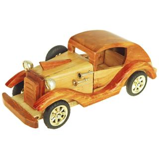 Dřevěný model auta brouk 24cm (Dřevěné auto pro děti - délka 24 cm, materiály: dřevo, plast)