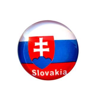 Magnetka Slovakia 5cm (plastová magnetka se slovenskými symboly)