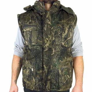 Maskáčová vesta zateplená 3D realtree (Pánská vesta velikosti L až 4XL, materiál 100% bavlna)