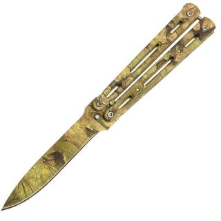 Motýlek nůž maskáčový Realtree (balisong knife camouflage 3D)