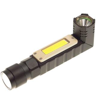 Multifunkční úhlová baterka USB Led + Cob (Výkonné LED baterky a pracovní lampy s magnetem)