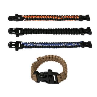 Náramek Paracord s umělou sponou (náramek na ruku survival)