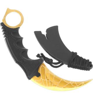 Nůž Karambit CS:GO Gold Spider (Karambity CS GO ve zlaté barvě)