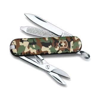 Nůž Victorinox Classic camouflage woodland (švýcarský kapesní nožík 0.6223.94 maskáčový - rukojeť 5,8 cm)